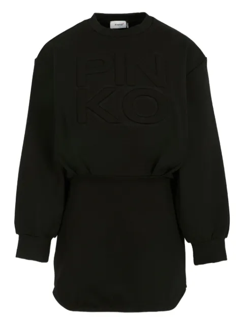 Pinko Kids logo-embossed long-sleeved casual dress
