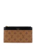 Louis Vuitton Pre-Owned 2021-2025 Monogram Reverse Slim Purse long wallets - Brown