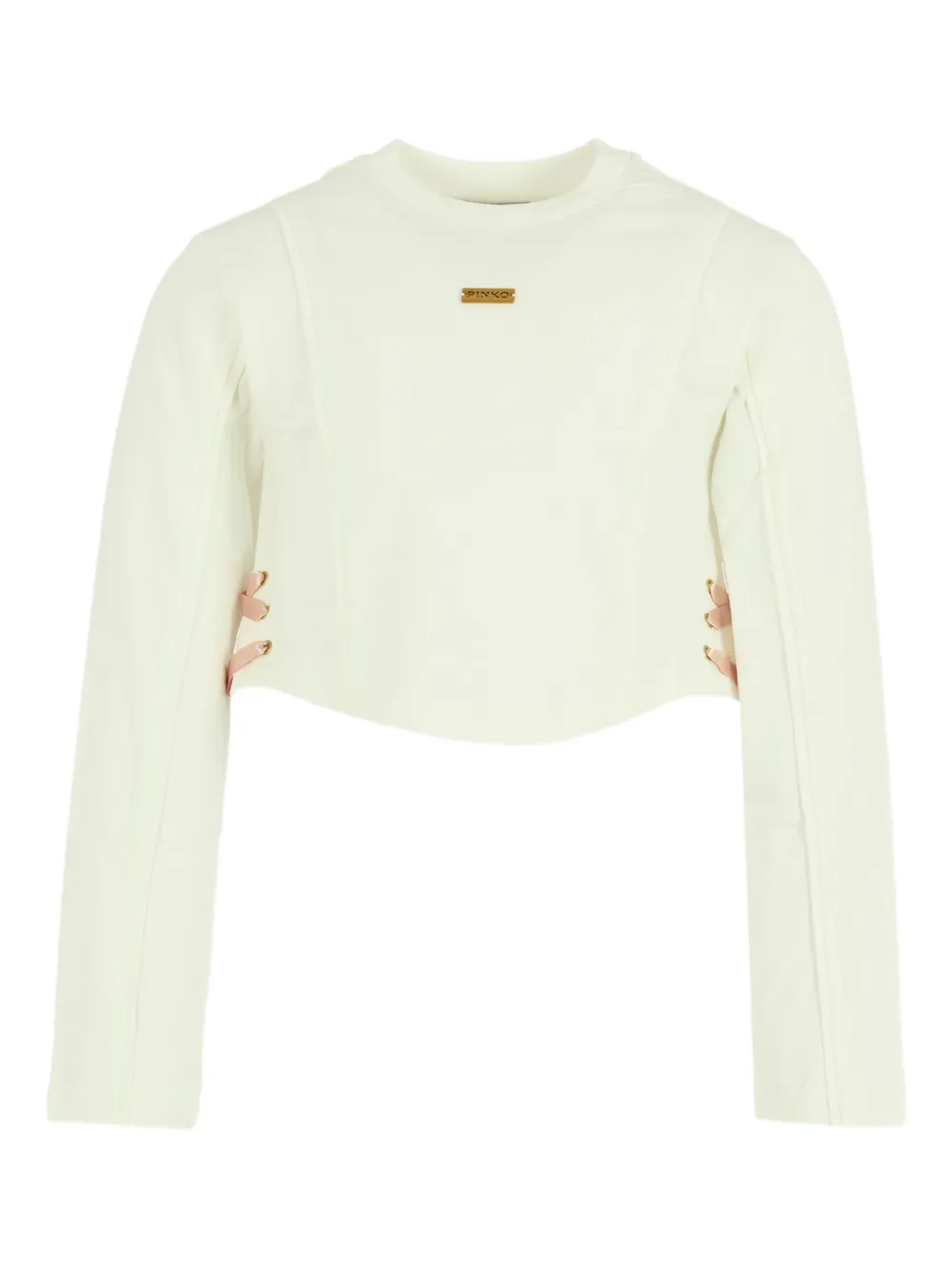 Pinko Kids ribbon-laces sweatshirt | White | Image 1