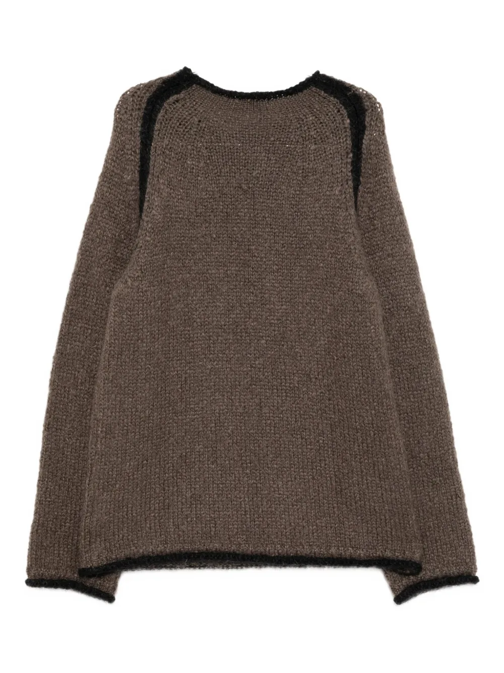 Our Legacy Soft Durable Knitwear Contrast Trim In Brown