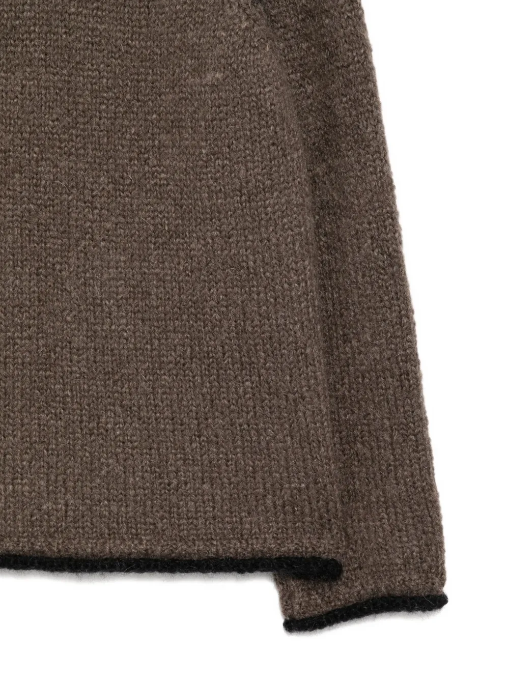 Our Legacy Soft Durable Knitwear Contrast Trim In Brown