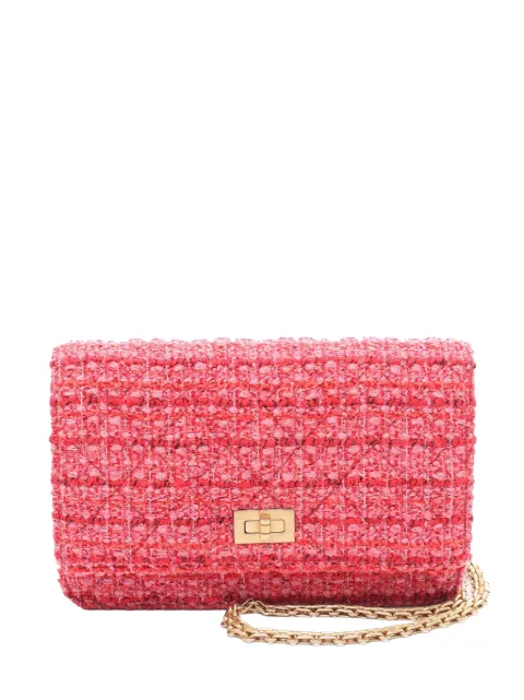 CHANEL Pre-Owned 2019 Reissue 2.55 Quilted Tweed Wallet On Chain crossbody bag