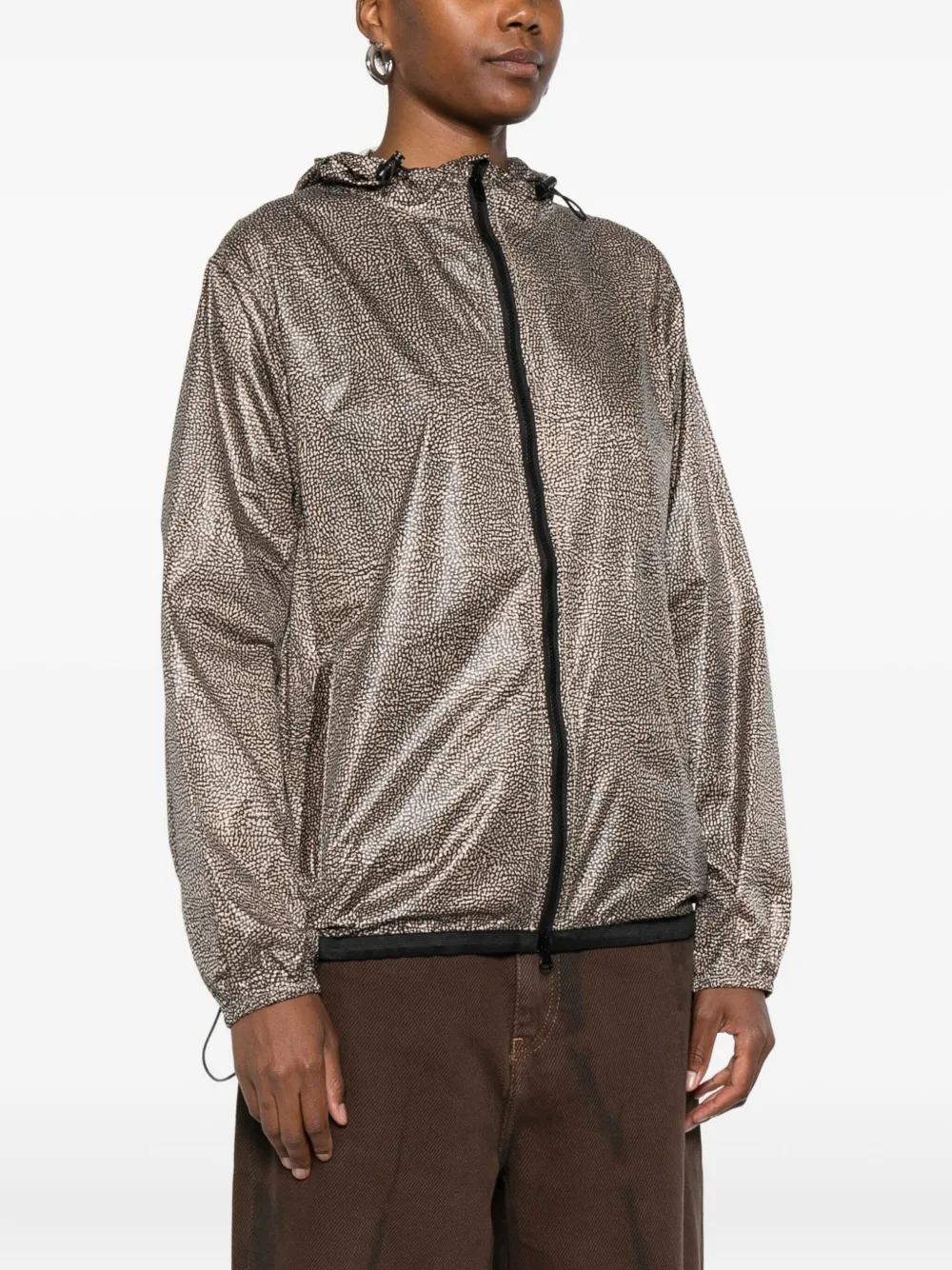 Borbonese Zip-front Jacket In Gold