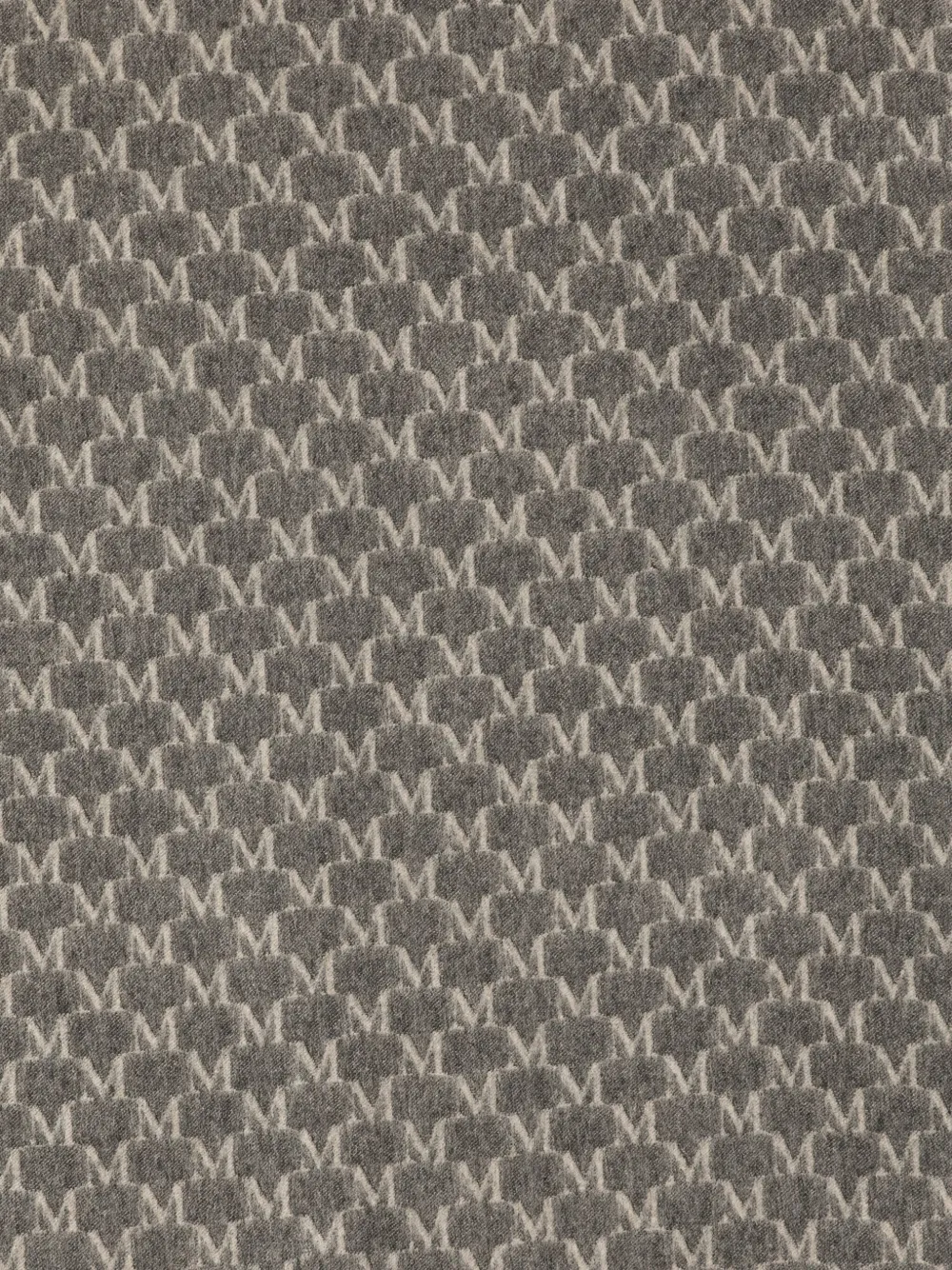 Max Mara Monogram-pattern Fringed Scarf In Black