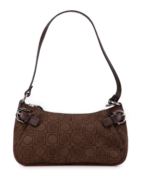 Ferragamo Pre-Owned 2000-2025 Gancini Suede shoulder bag