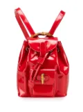 Gucci Pre-Owned 20th Century Mini Patent Bamboo Drawstring backpack - Red