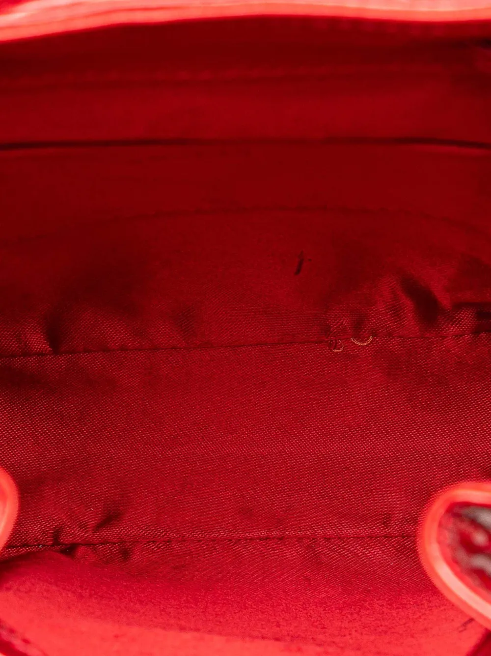 Pre-owned Gucci 20th Century Mini Patent Bamboo Drawstring Backpack In Red