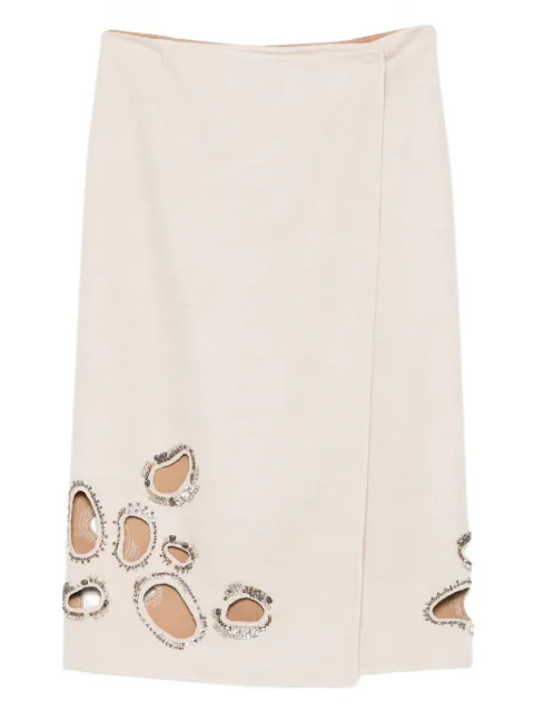 Fabiana Filippi embellished cut-out midi skirt