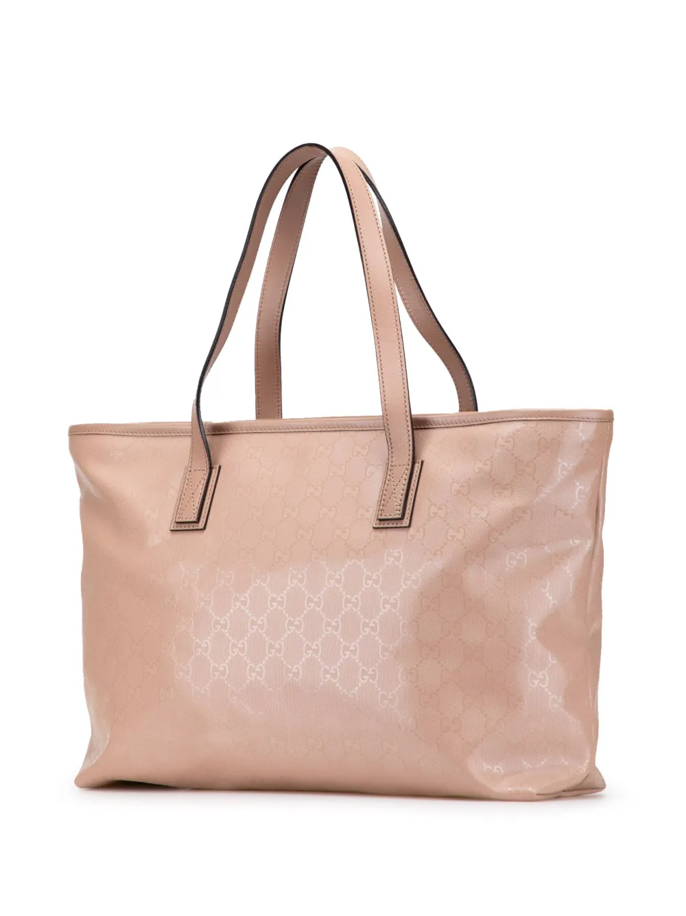 Pre-owned Gucci 2000-2015 Medium Gg Imprime Tote Bag In Brown