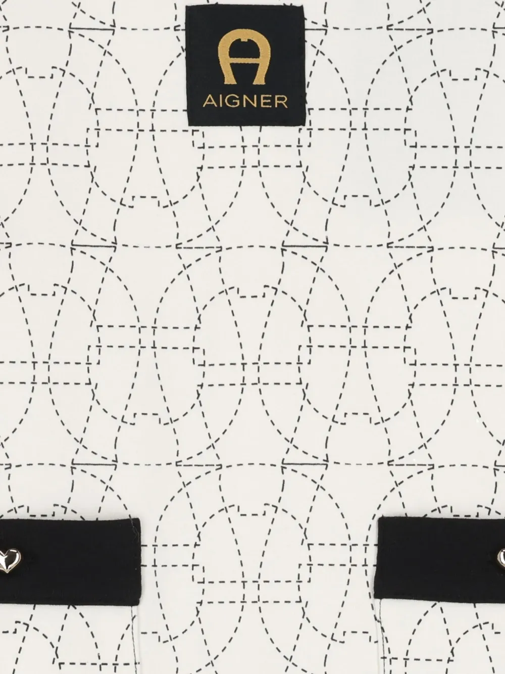 Aigner Logo-pattern Short-sleeved Casual Dress In Multi