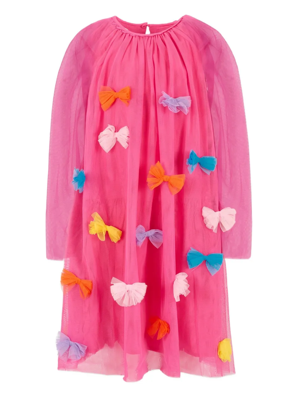 Stella McCartney Kids bow-appliqué tulle dress | Pink | Image 1