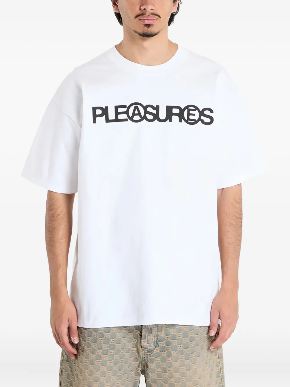 Pleasures logo-print T-shirt | White | Image 1