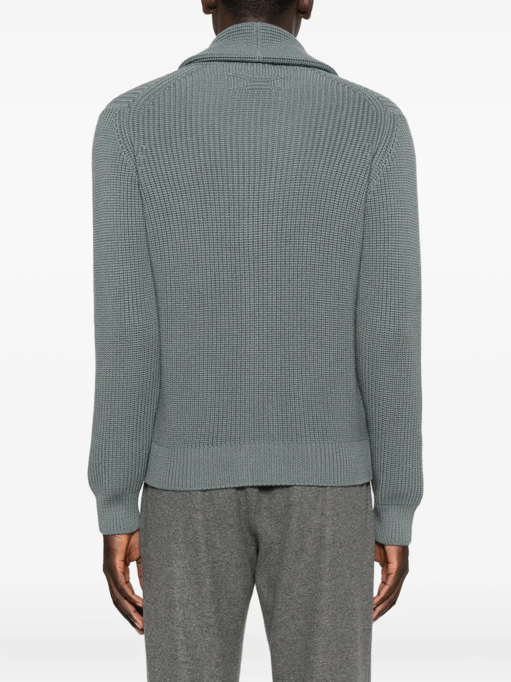 Drumohr Vest met sjaalkraag Groen