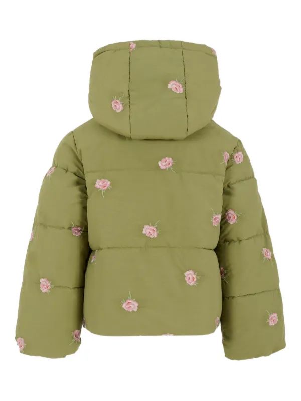 Stella McCartney Kids rose-print Padded Jacket | Green | FARFETCH