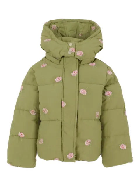 Stella McCartney Kids rose-print padded jacket