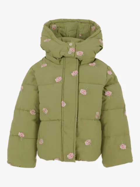 Stella McCartney Kids rose-print padded jacket