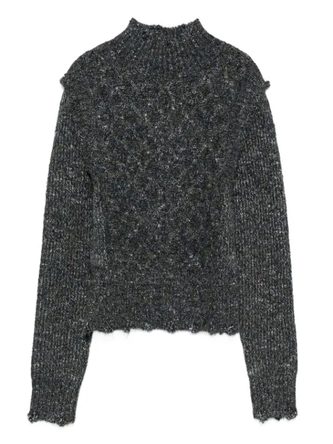 PINKO ruffled high-neck sweater