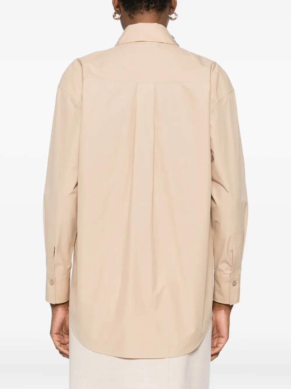 Fabiana Filippi embellished-collar shirt Beige