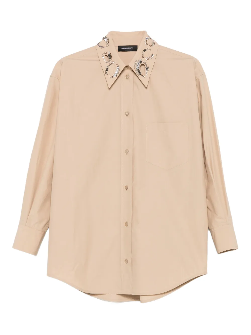 Fabiana Filippi embellished-collar shirt | Neutrals | Image 1