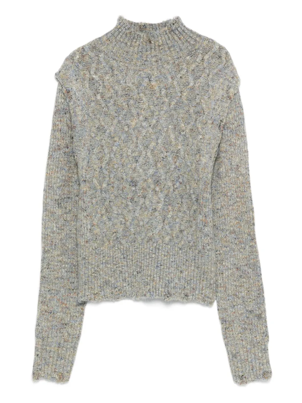 PINKO high-neck jacquard-knit sweater | Grey | Image 1
