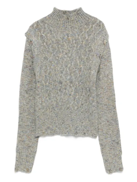 PINKO high-neck jacquard-knit sweater
