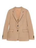 Tagliatore camel-hair single-breasted blazer - Brown