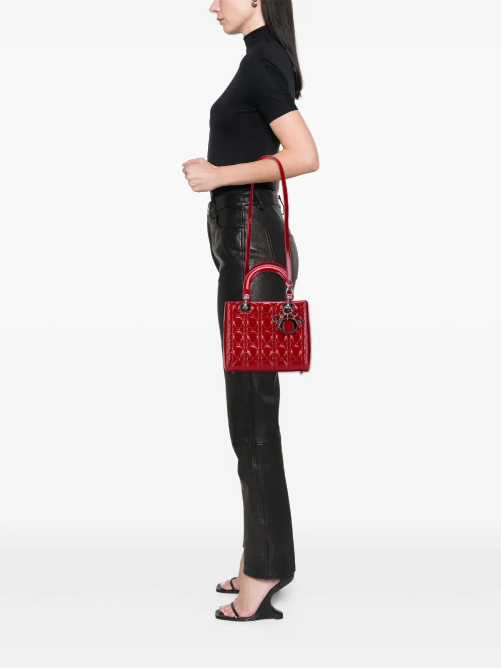 Christian Dior Pre-Owned 2012 Medium Patent Cannage Lady Dior satchel | Pre-Owned | Image 2
