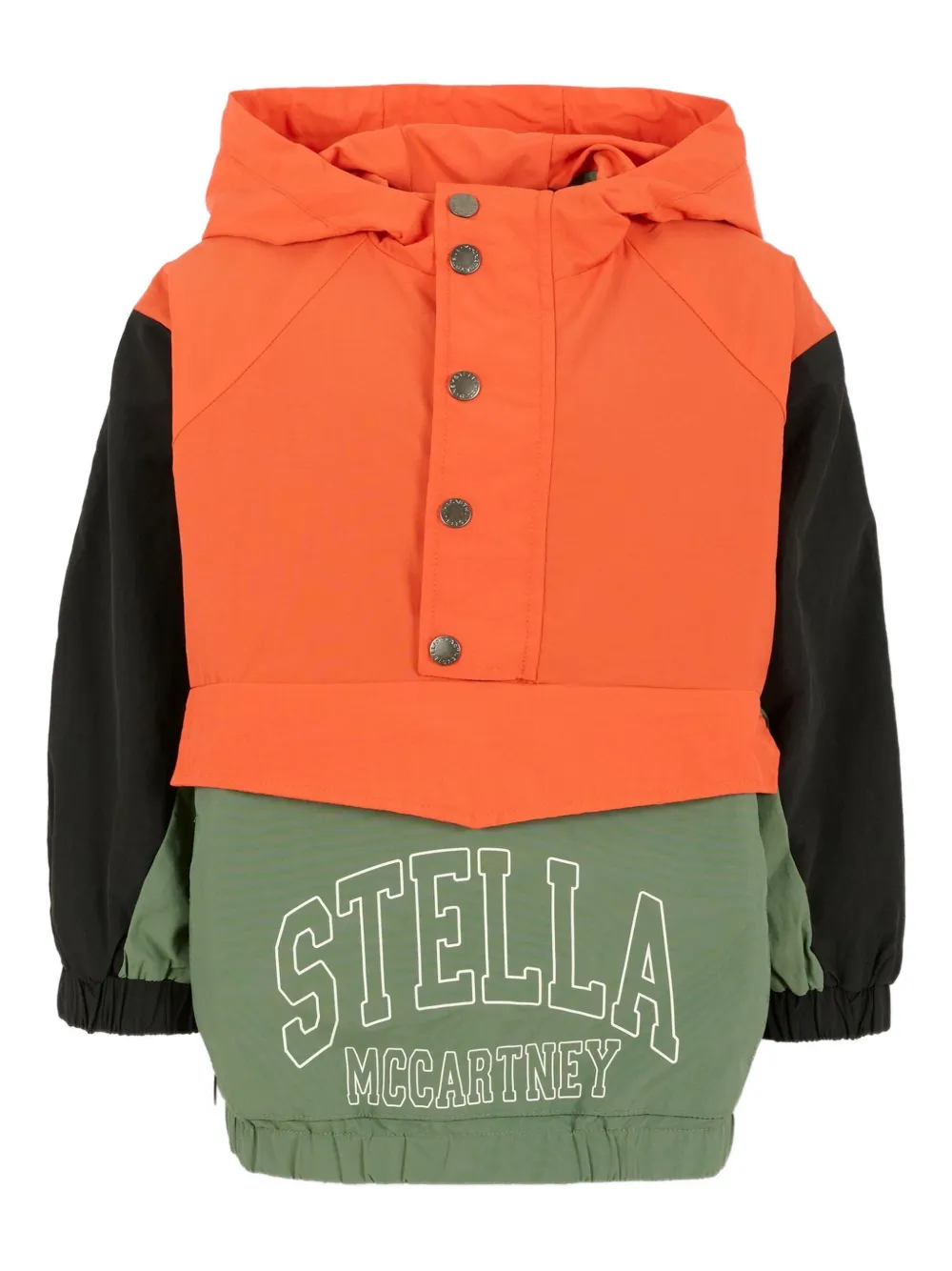 Stella McCartney Kids colourblock hooded jacket | Orange | Image 1
