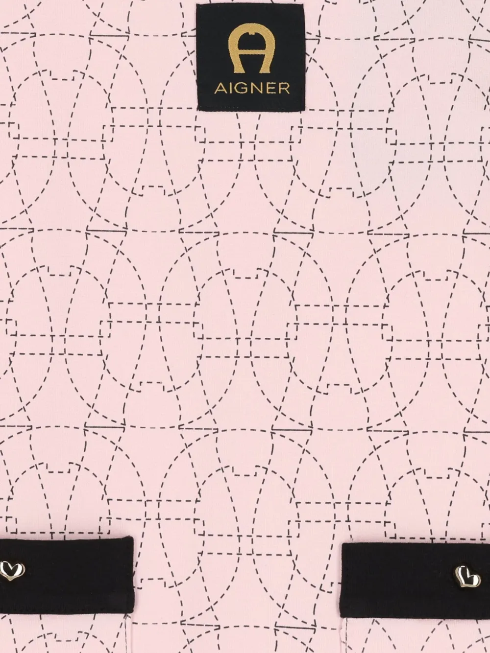 Aigner Kids Jurk met korte mouwen en logopatroon Roze
