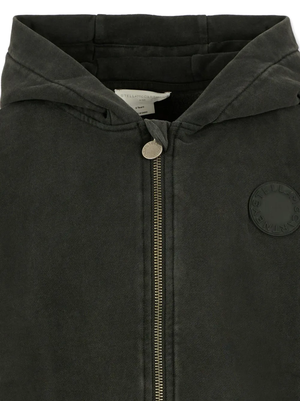 Stella Mccartney Logo-patch Zip-up Hoodie In Black