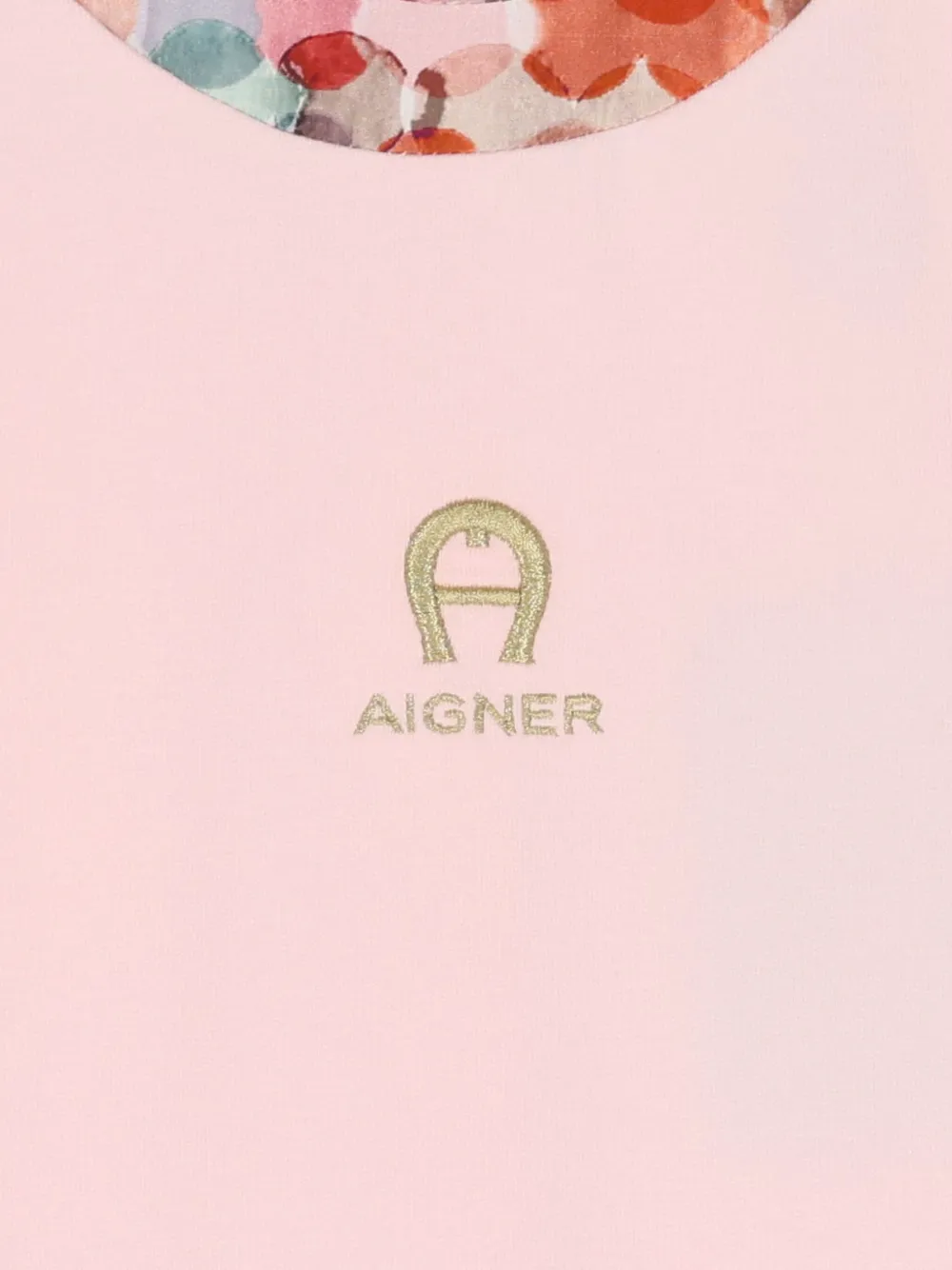 Aigner Kids Jurk met geborduurd logo en zakken Roze