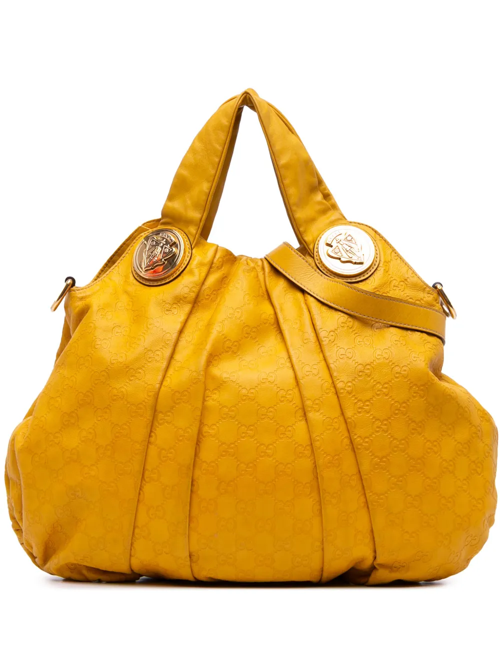 Gucci Pre-Owned 2016-2025 Large Guccissima Hysteria satchel - イエロー Gucci Pre-Owned 2016-2025 Large Guccissima Hysteria satchel - イエロー