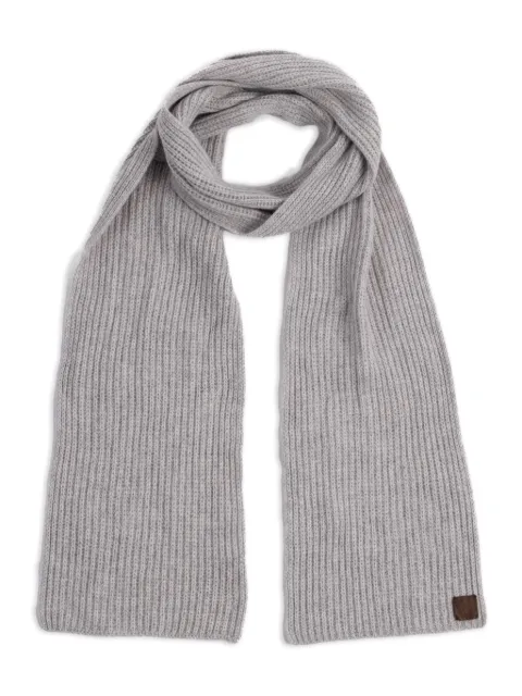 Eleventy logo-patch ribbed scarf