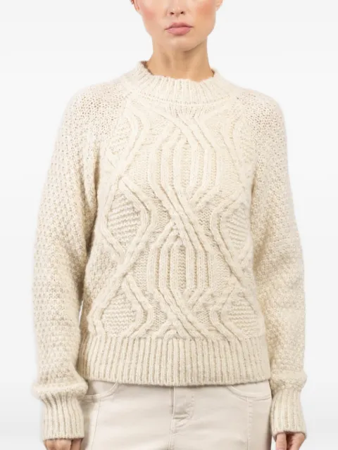 Eleventy cable-knit crew-neck sweater