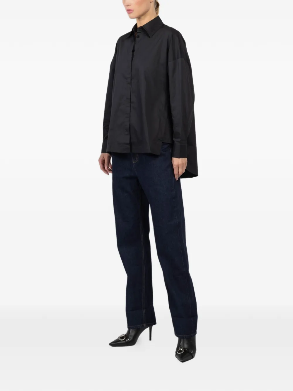  Tibi Gabe Long-sleeve Shirt - Black 