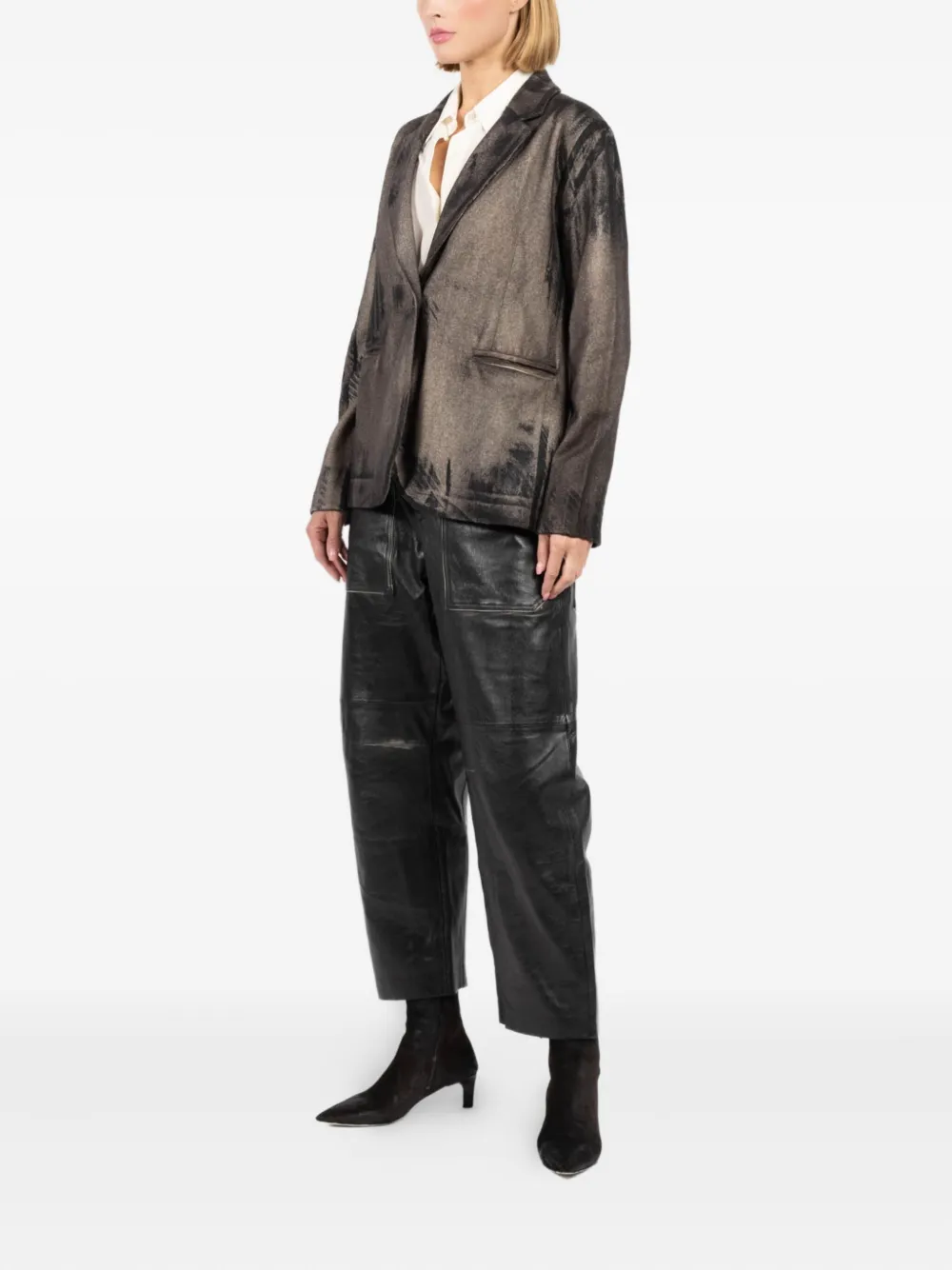 Avant Toi Single-breasted Blazer In Brown