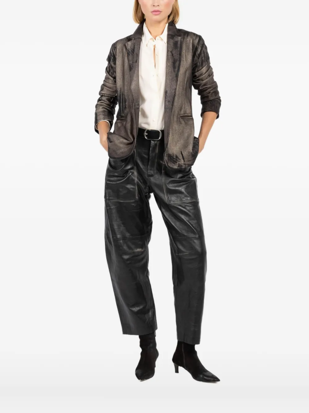 Avant Toi Single-breasted Blazer In Brown