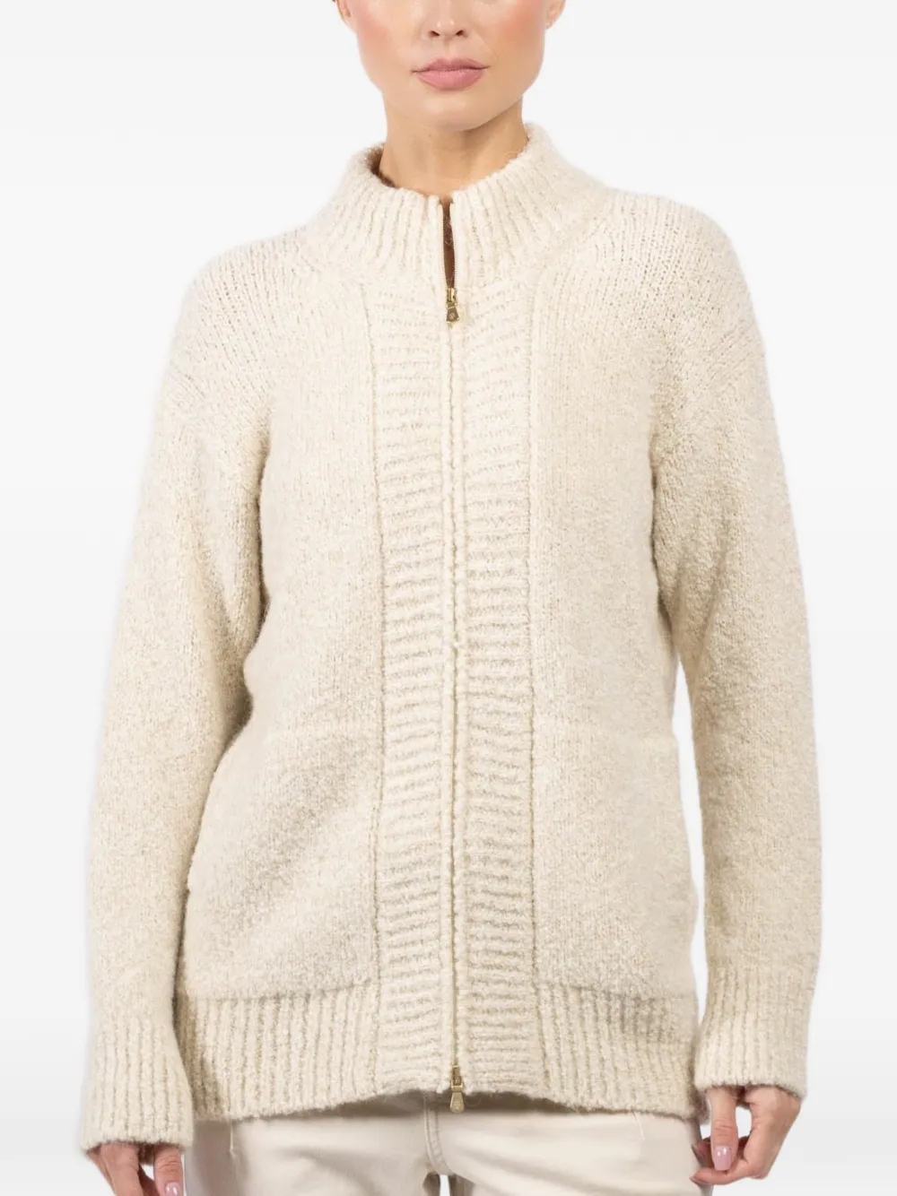Eleventy zip pocket knitwear - Toni neutri