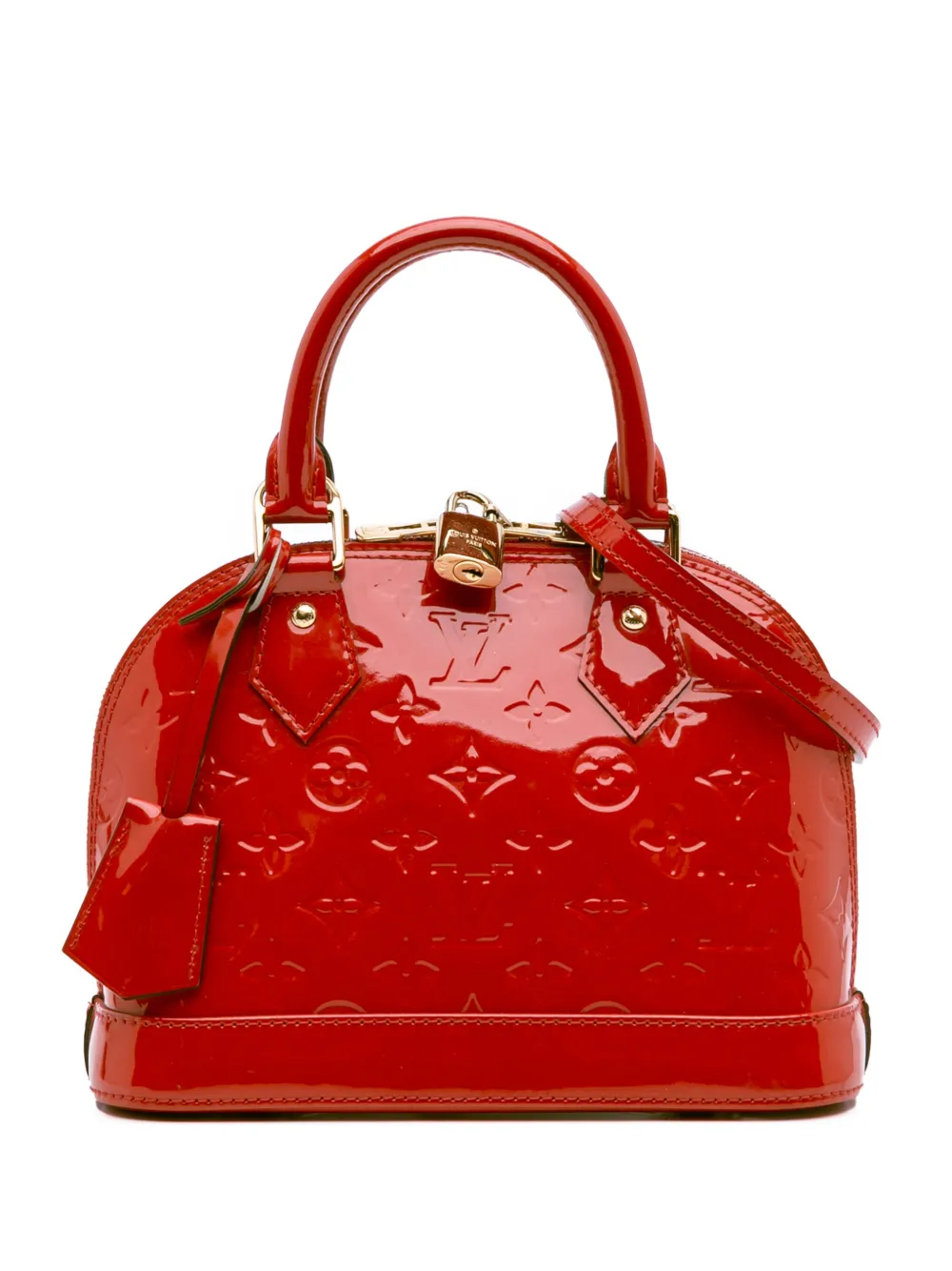 Louis Vuitton Pre-Owned 2017 Monogram Vernis Alma BB satchel - レッド Louis Vuitton Pre-Owned 2017 Monogram Vernis Alma BB satchel - レッド