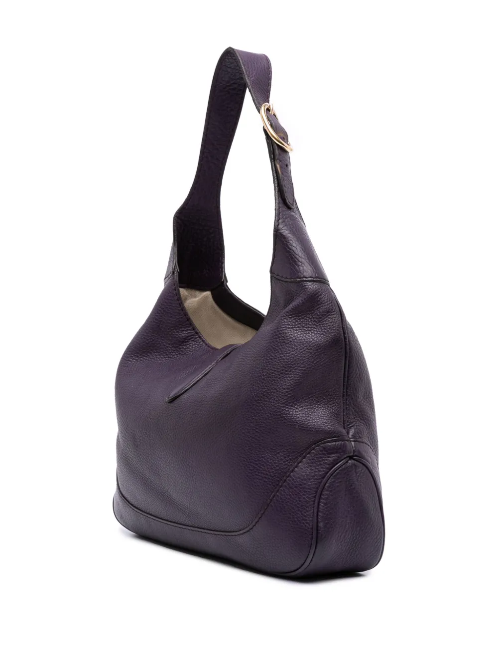 Pre-owned Gucci 2016-2025 Calfskin Jackie O Bouvier Shoulder Bag In Purple