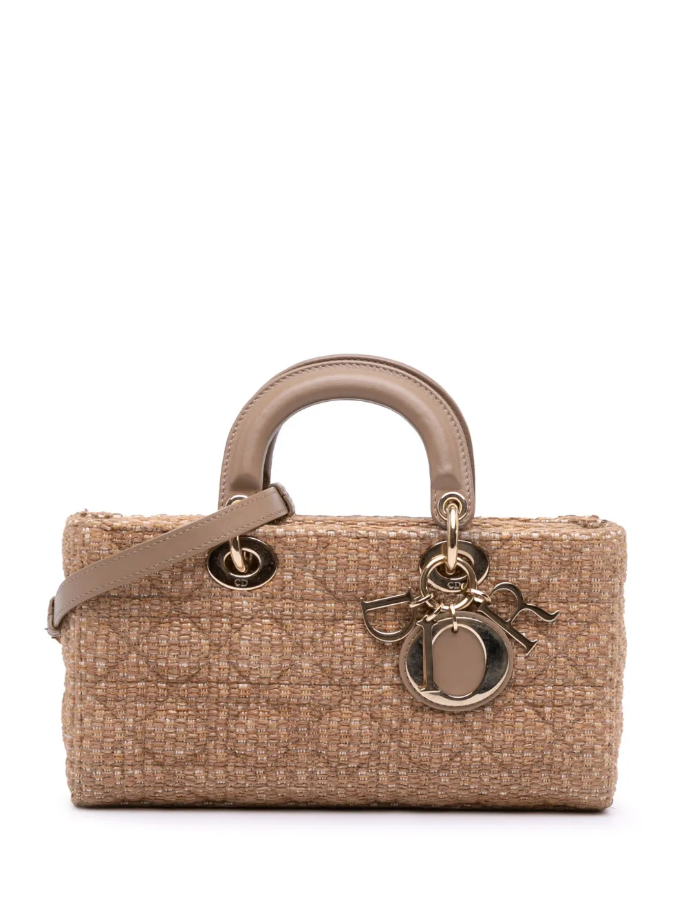 Christian Dior Pre-Owned 2022 Medium Tweed Cannage Lady D Joy satchel Christian Dior Pre-Owned 2022 Medium Tweed Cannage Lady D Joy satchel