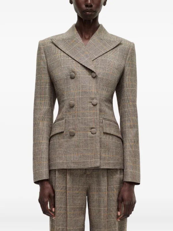 Adam Lippes Malone double-breasted Blazer | Brown | FARFETCH