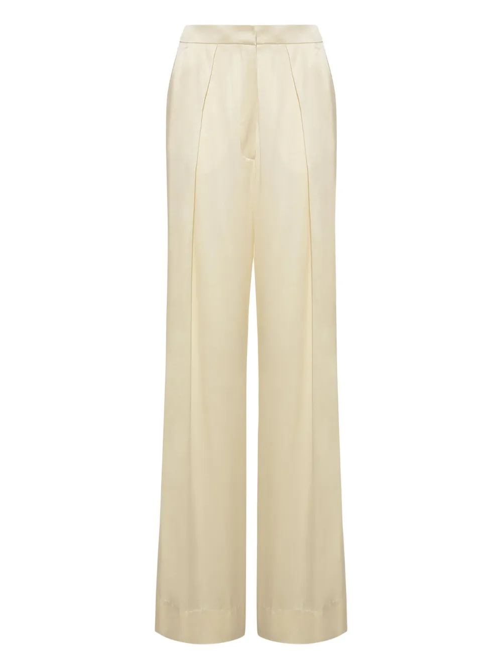 Adam Lippes Silas Silk Charmeuse Trousers In Neutral