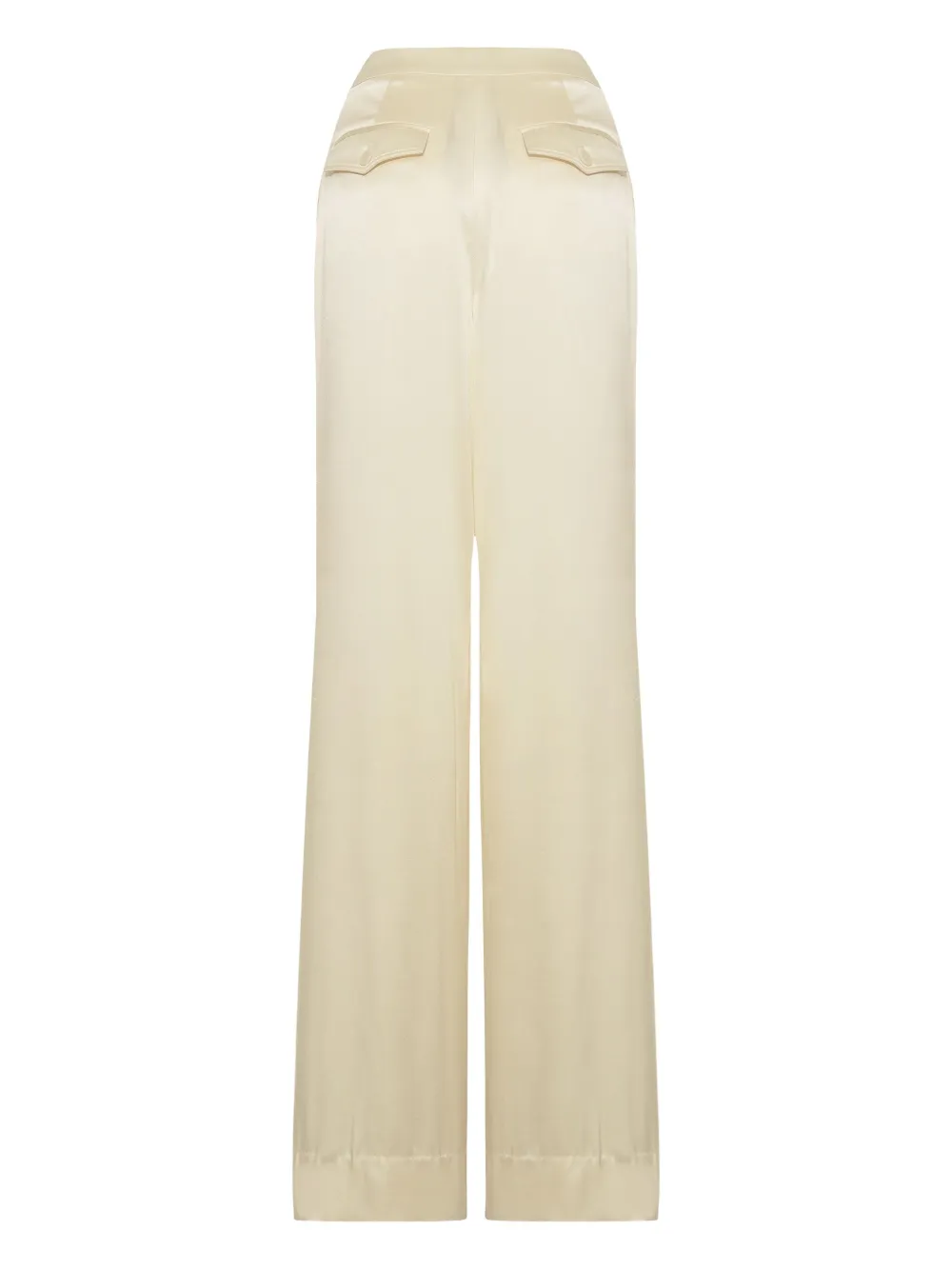 Adam Lippes Silas Silk Charmeuse Trousers In Neutral