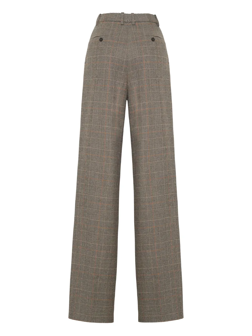 Adam Lippes Check-pattern Tailored Trousers In Brown