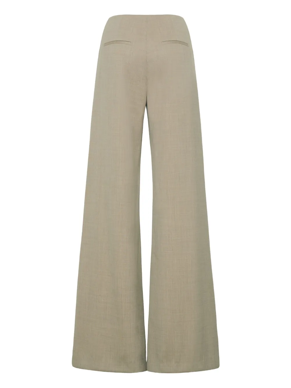 Adam Lippes Flared Welt-pockets Trousers In Gray