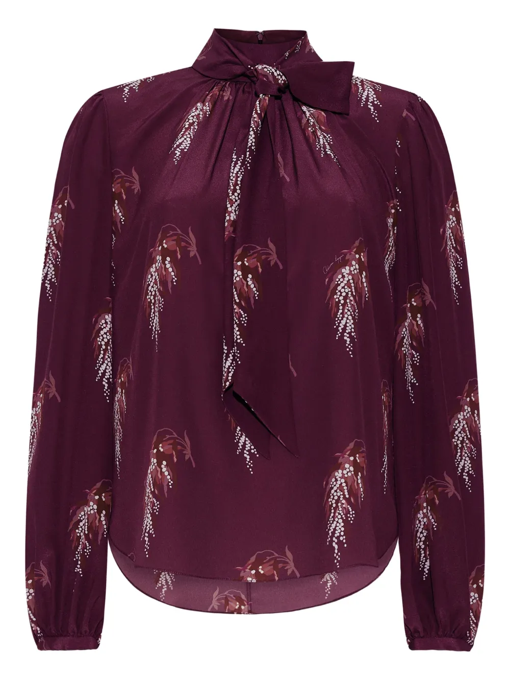Adam Lippes blouse fleurie Joan à col noué | rouge | Image 1
