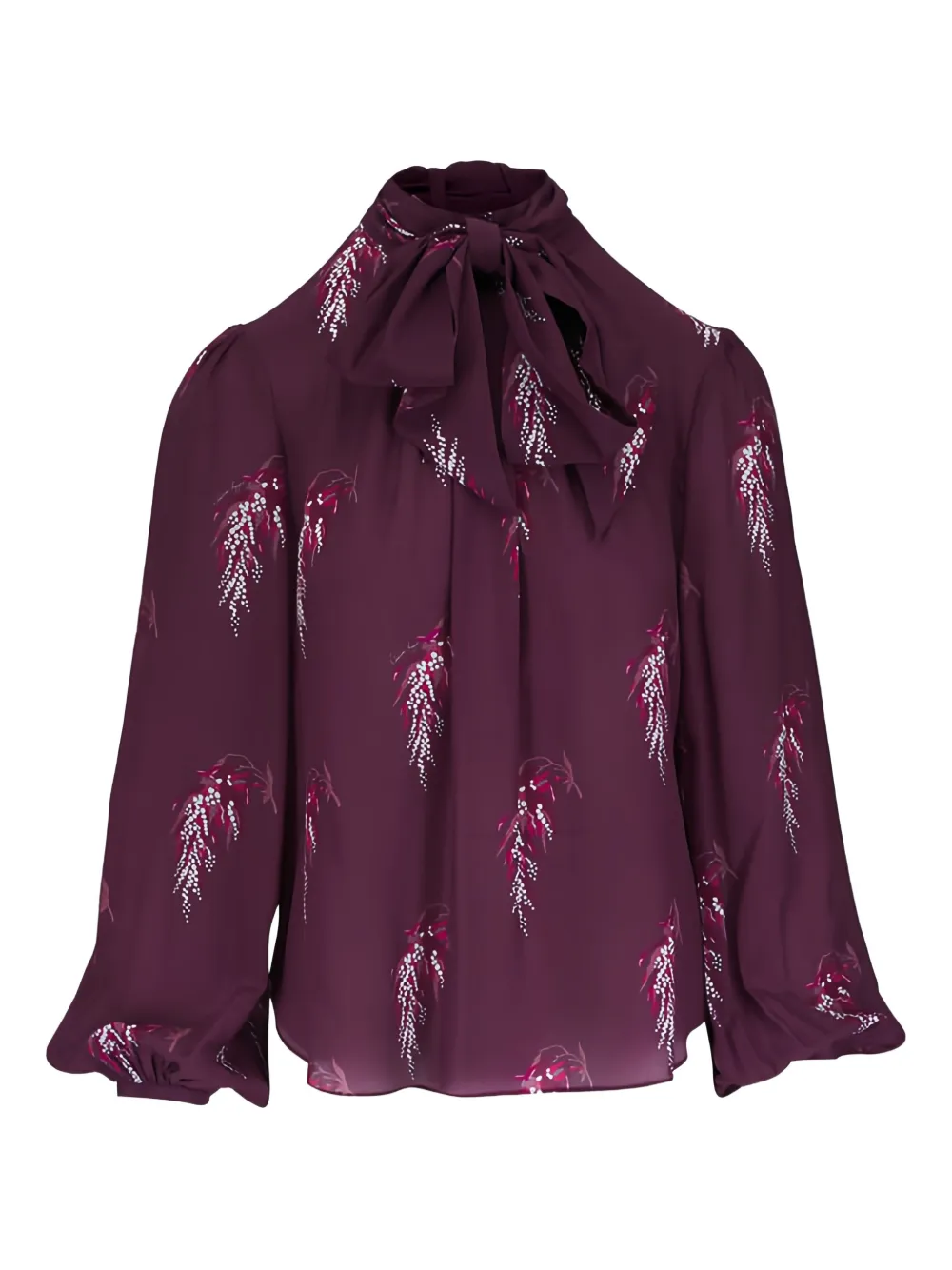 Adam Lippes Blusa Joan a fiori - Rosso