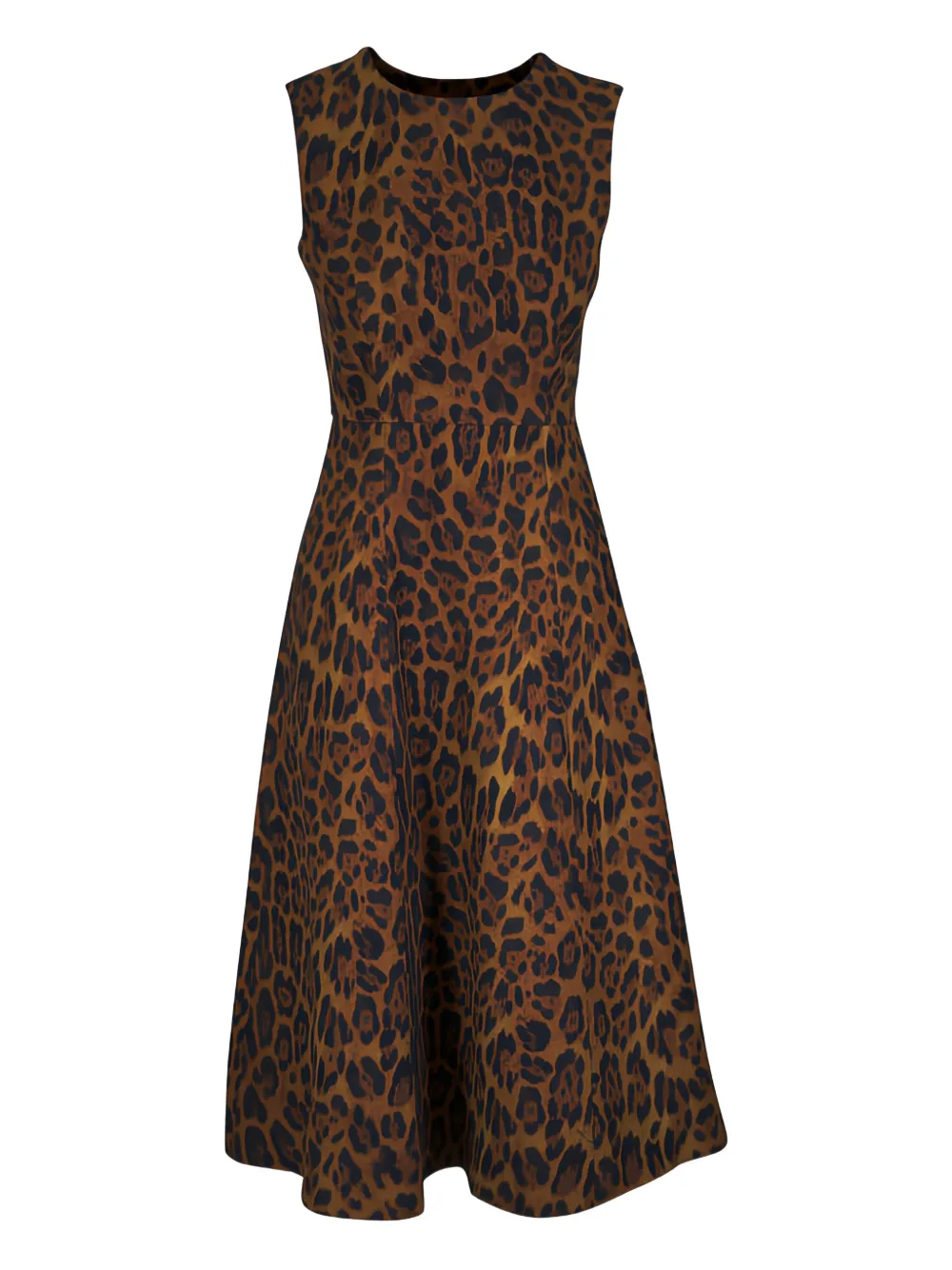 Adam Lippes Eloise leopard-print sleeveless midi dress | Brown | Image 1