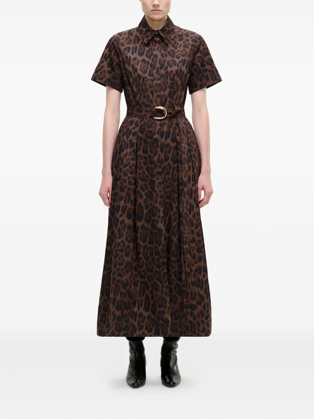 Adam Lippes Leighton blousejurk met ceintuur - Bruin